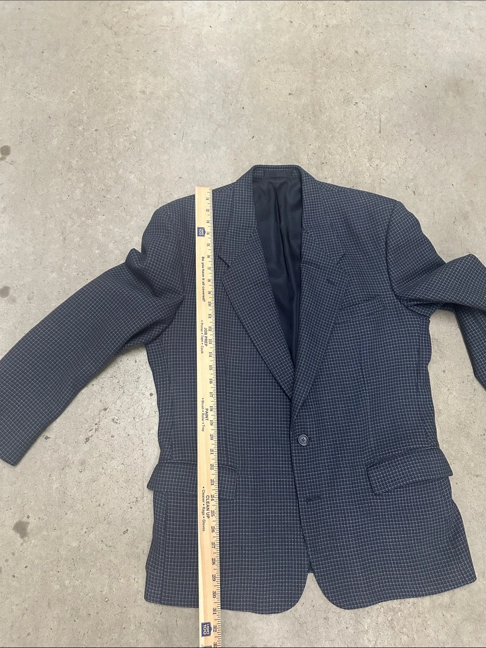 Men's Navy/ tan Check Blazer - Classic Tailored Look
